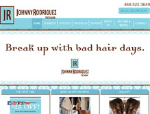 Tablet Screenshot of johnnyrodriguezsalon.com